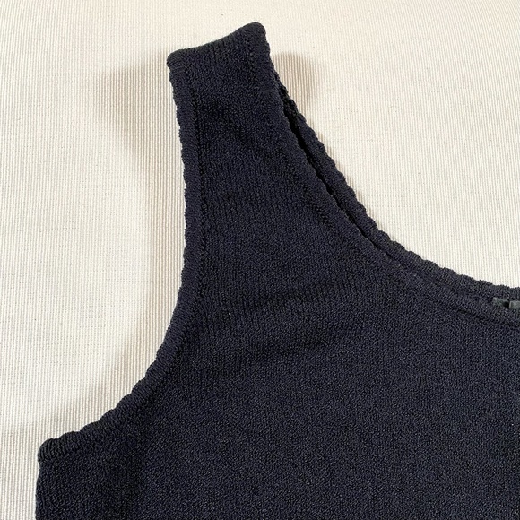ST. JOHNS SCALLOPED EDGE KNIT TANK TOP BLACK, WOMEN SIZE S - Picture 6 of 11